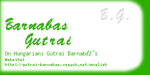 barnabas gutrai business card